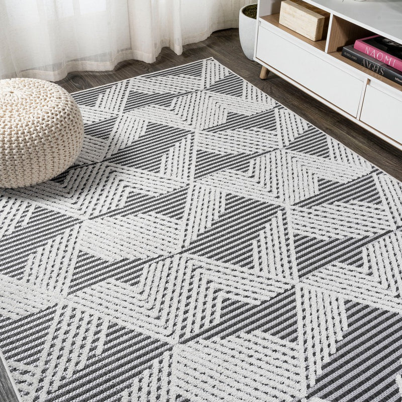 Jazz High-low Pile Art Deco Geometric Indoor/outdoor Area Rug