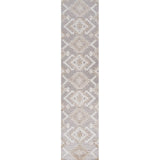 Sumak High-low Pile Neutral Diamond Kilim Area Rug