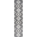 Sumak High-low Pile Neutral Diamond Kilim Area Rug