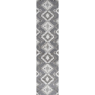 Sumak High-low Pile Neutral Diamond Kilim Area Rug