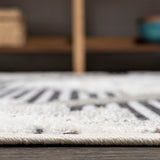 Sumak High-low Pile Neutral Diamond Kilim Area Rug