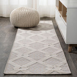 Duwun High-low Pile Ogee Trellis Tone-on-tone Indoor/outdoor Area Rug