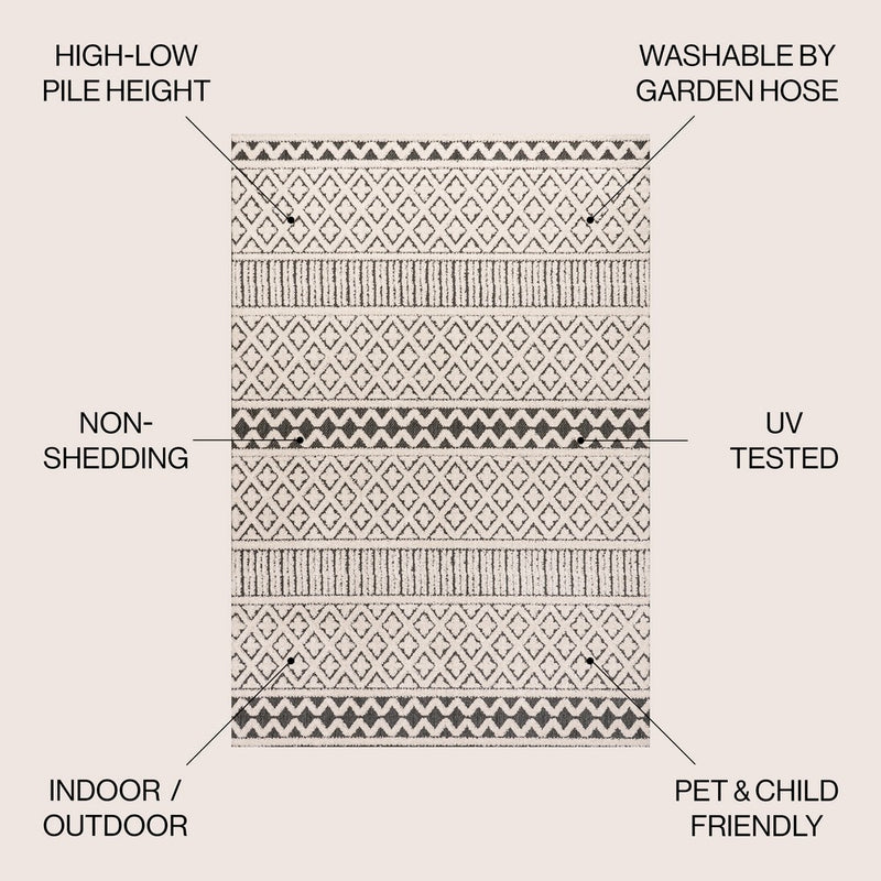 Ormond High-low Modern Trellis Geometric Area Rug