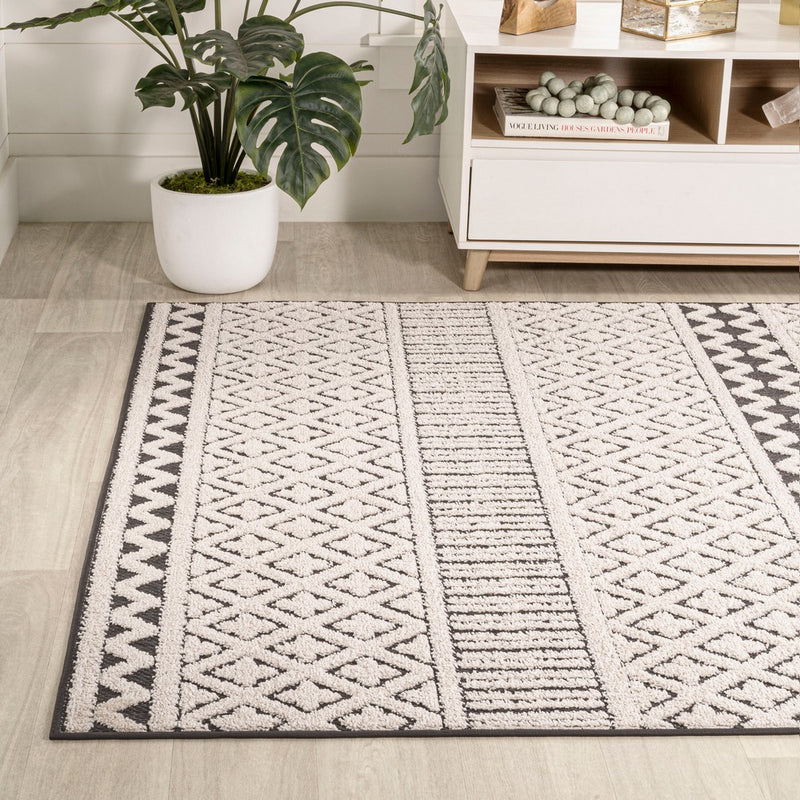 Ormond High-low Modern Trellis Geometric Area Rug