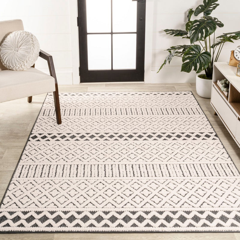 Ormond High-low Modern Trellis Geometric Area Rug