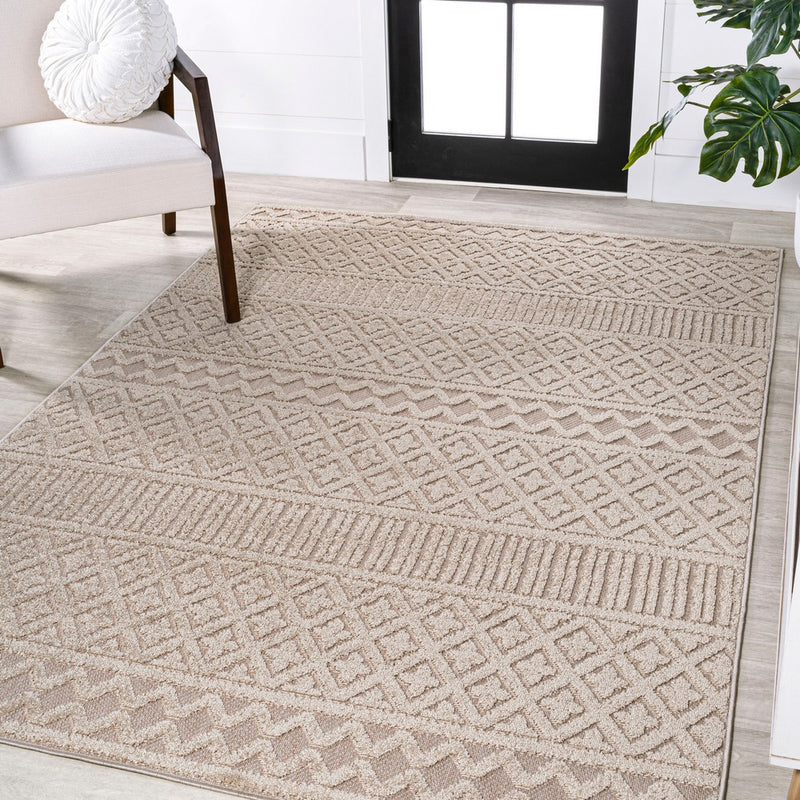 Ormond High-low Modern Trellis Geometric Area Rug