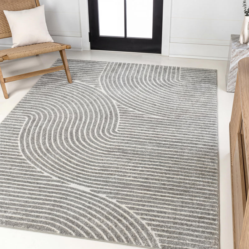Skagen Minimalist Curve Geometric Area Rug
