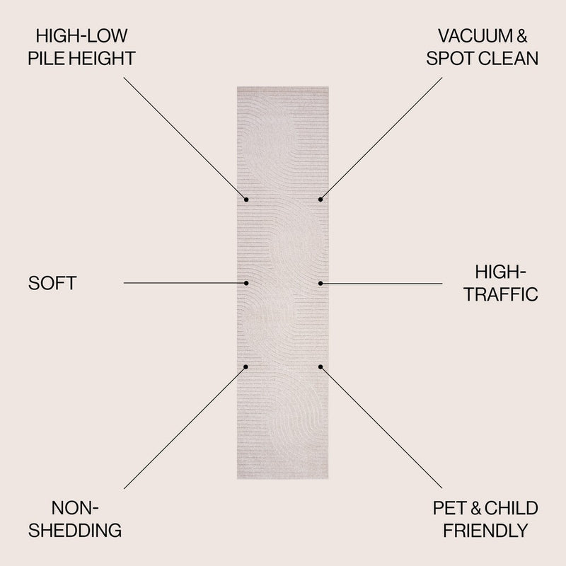 Skagen Minimalist Curve Geometric Area Rug