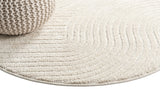 Skagen Minimalist Curve Geometric Area Rug Ivory/Cream / Round / 5'3" Round – DETAIL