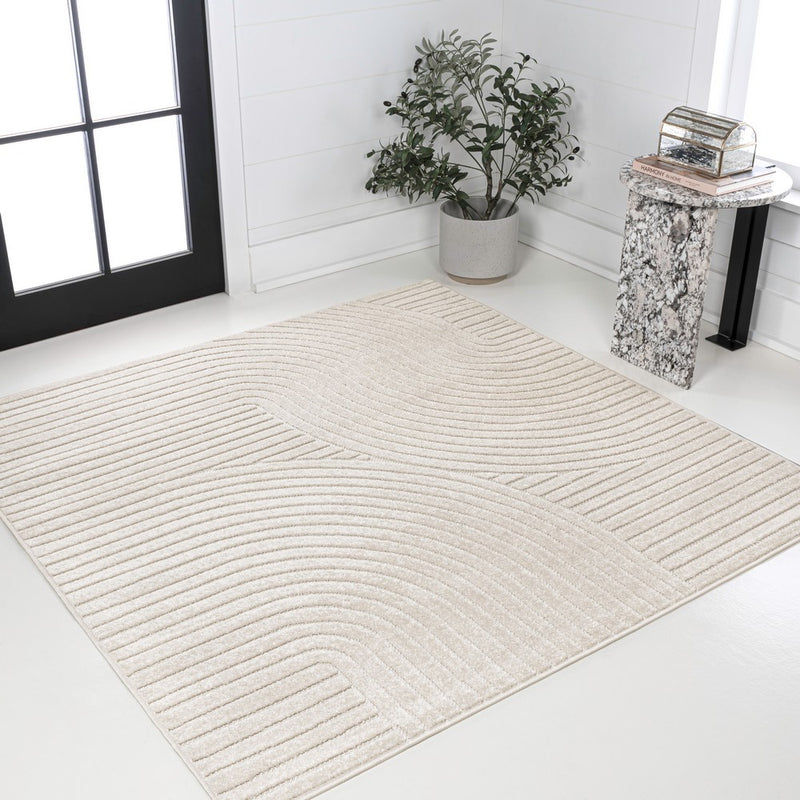 Skagen Minimalist Curve Geometric Area Rug