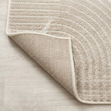 Skagen Minimalist Curve Geometric Area Rug Beige/Cream / Runner / 2' X 8' – BACK