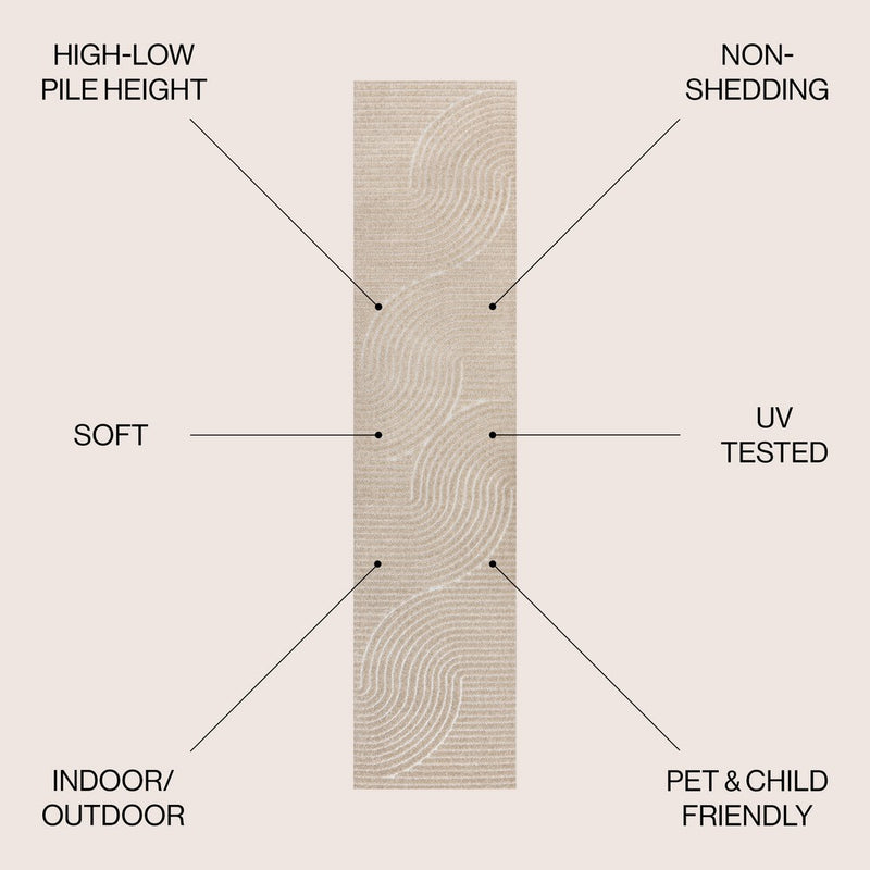 Skagen Minimalist Curve Geometric Area Rug