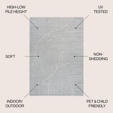 Skagen Minimalist Curve Geometric Area Rug