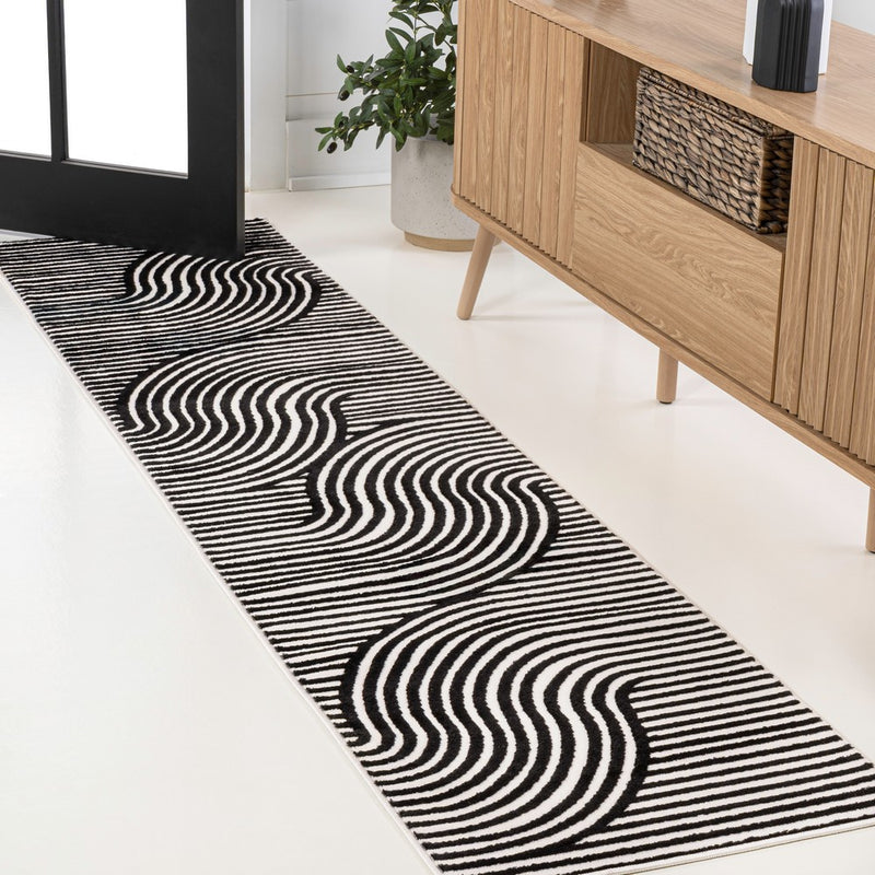 Skagen Minimalist Curve Geometric Area Rug