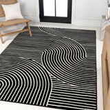 Skagen Minimalist Curve Geometric Area Rug