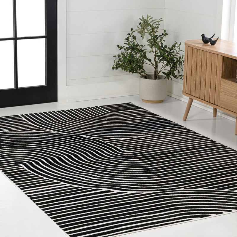 Skagen Minimalist Curve Geometric Area Rug