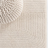 Odense Minimalist Angle Geometric Area Rug Ivory/Cream / Runner / 2' X 8' – DETAIL