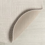 Odense Minimalist Angle Geometric Area Rug Ivory/Cream / Round / 5'3" Round – BACK