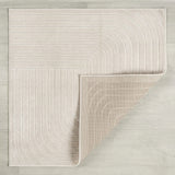 Odense Minimalist Angle Geometric Area Rug Ivory/Cream / Square / 5'3" Square – BACK