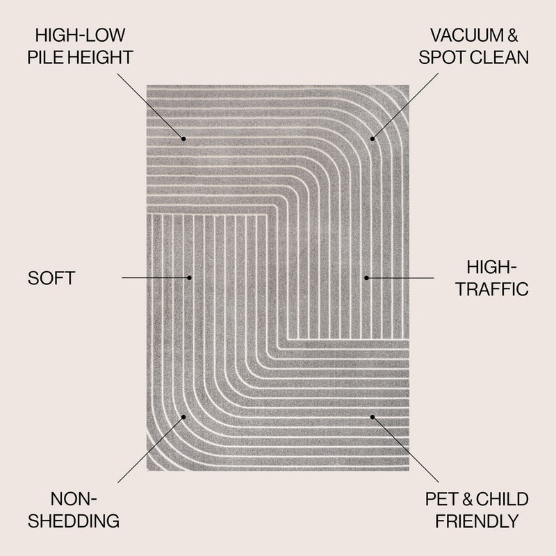 Odense Minimalist Angle Geometric Area Rug