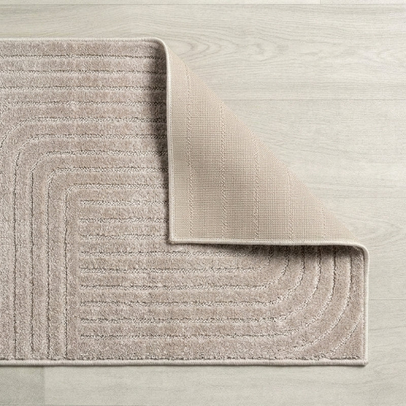 Odense Minimalist Angle Geometric Area Rug Light Taupe / Runner / 2' X 8' – BACK