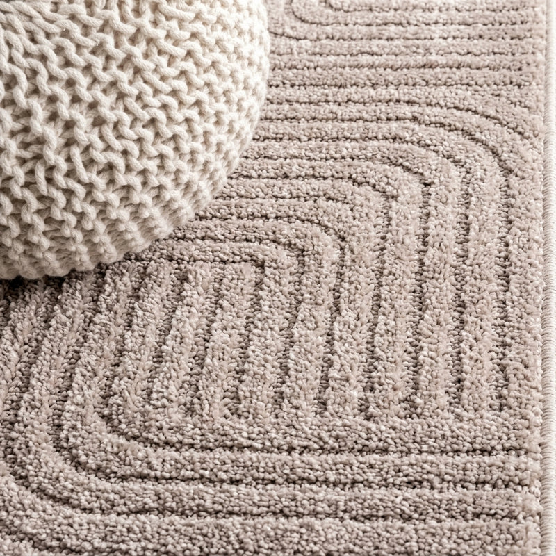 Odense Minimalist Angle Geometric Area Rug Light Taupe / Runner / 2' X 8' – DETAIL