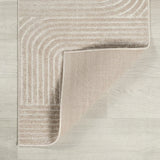 Odense Minimalist Angle Geometric Area Rug Beige/Cream / Runner / 2' X 8' – BACK