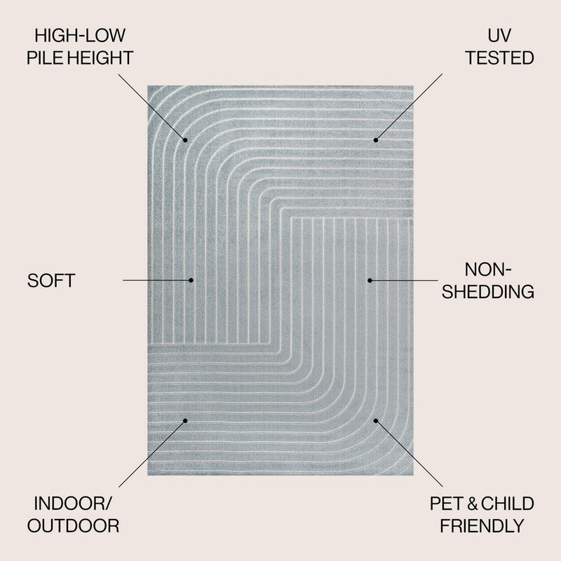Odense Minimalist Angle Geometric Area Rug
