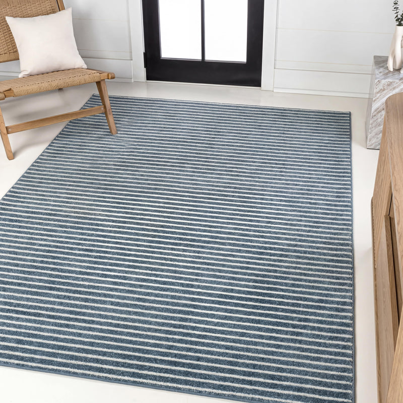 Aarhus Minimalist Scandi Striped Area Rug