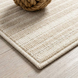 Aarhus Minimalist Scandi Striped Area Rug Ivory/Cream / Rectangle / 11'10" X 18' – DETAIL