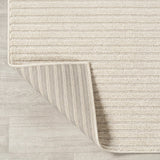 Aarhus Minimalist Scandi Striped Area Rug Ivory/Cream / Runner / 2'2" X 10' – BACK