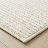 Aarhus Minimalist Scandi Striped Area Rug Ivory/Cream / Runner / 2'2" X 10' – DETAIL