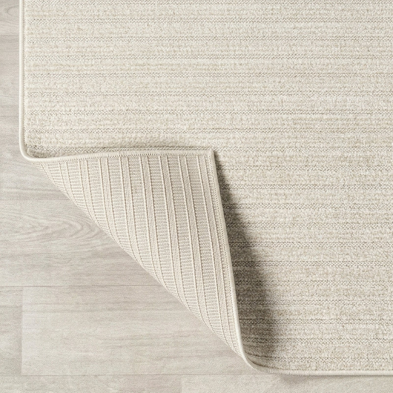 Aarhus Minimalist Scandi Striped Area Rug Ivory/Cream / Runner / 2' X 8' – BACK