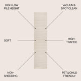 Aarhus Minimalist Scandi Striped Area Rug