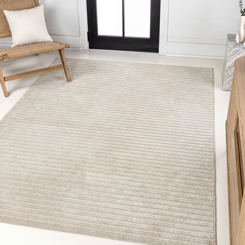 Aarhus Minimalist Scandi Striped Area Rug