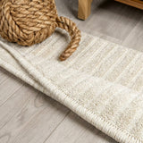 Aarhus Minimalist Scandi Striped Area Rug Ivory/Cream / Round / 5'3" Round – DETAIL