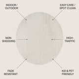 Aarhus Minimalist Scandi Striped Area Rug Ivory/Cream / Round / 5'3" Round – ICONS