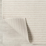 Aarhus Minimalist Scandi Striped Area Rug Ivory/Cream / Round / 9' Round – BACK