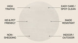 Aarhus Minimalist Scandi Striped Area Rug Ivory/Cream / Round / 9' Round – ICONS