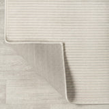 Aarhus Minimalist Scandi Striped Area Rug Ivory/Cream / Square / 9' Square – BACK