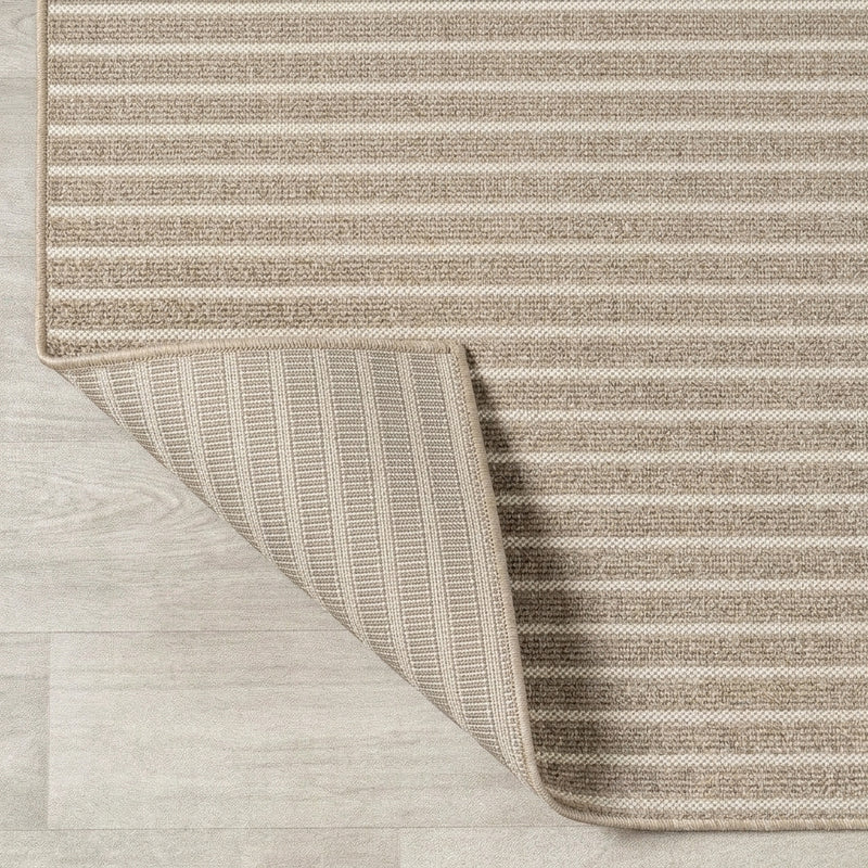 Aarhus Minimalist Scandi Striped Area Rug Beige/Cream / Runner / 2' X 8' – BACK