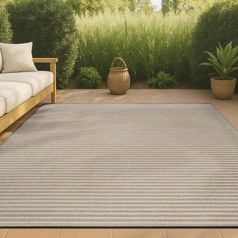 Aarhus Minimalist Scandi Striped Area Rug