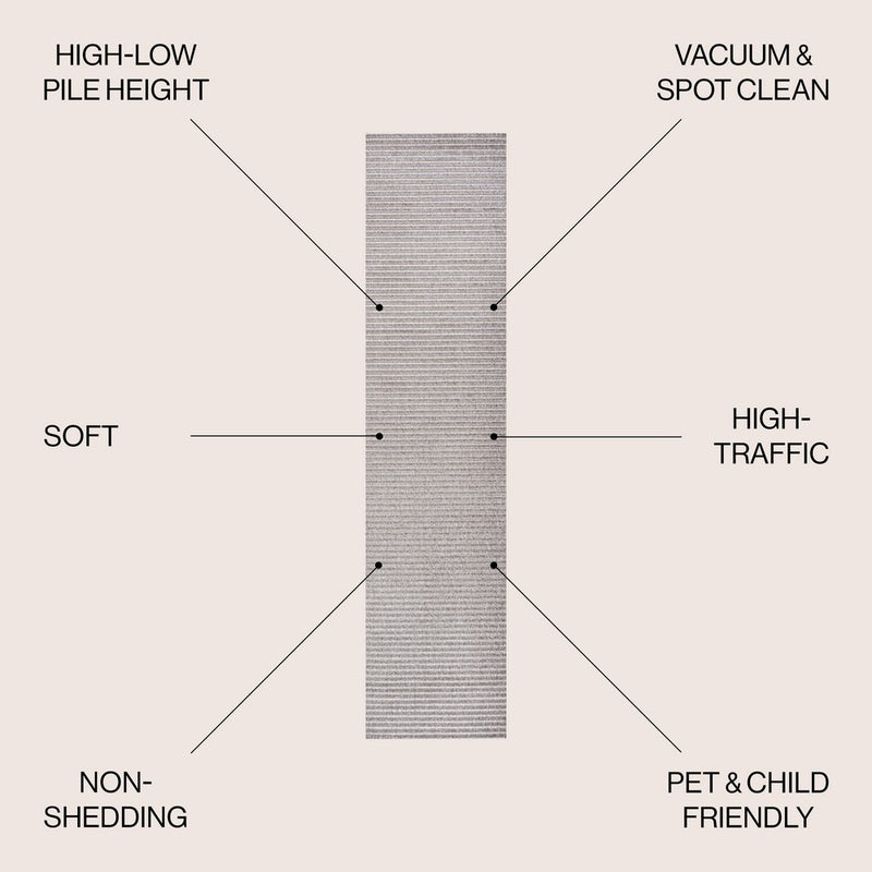 Aarhus Minimalist Scandi Striped Area Rug
