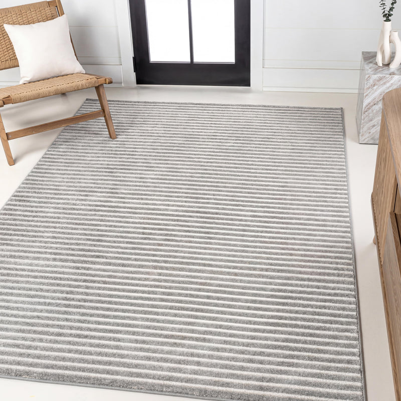 Aarhus Minimalist Scandi Striped Area Rug