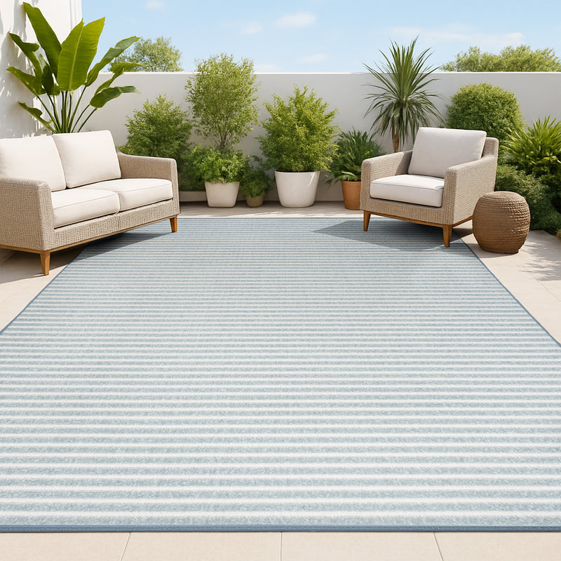 Aarhus Minimalist Scandi Striped Area Rug