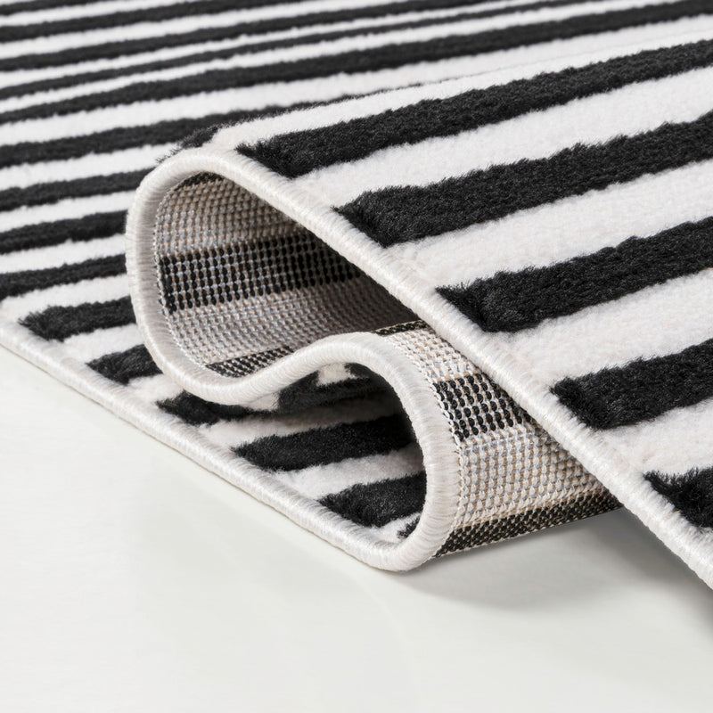 Aarhus Minimalist Scandi Striped Area Rug