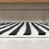 Aarhus Minimalist Scandi Striped Area Rug