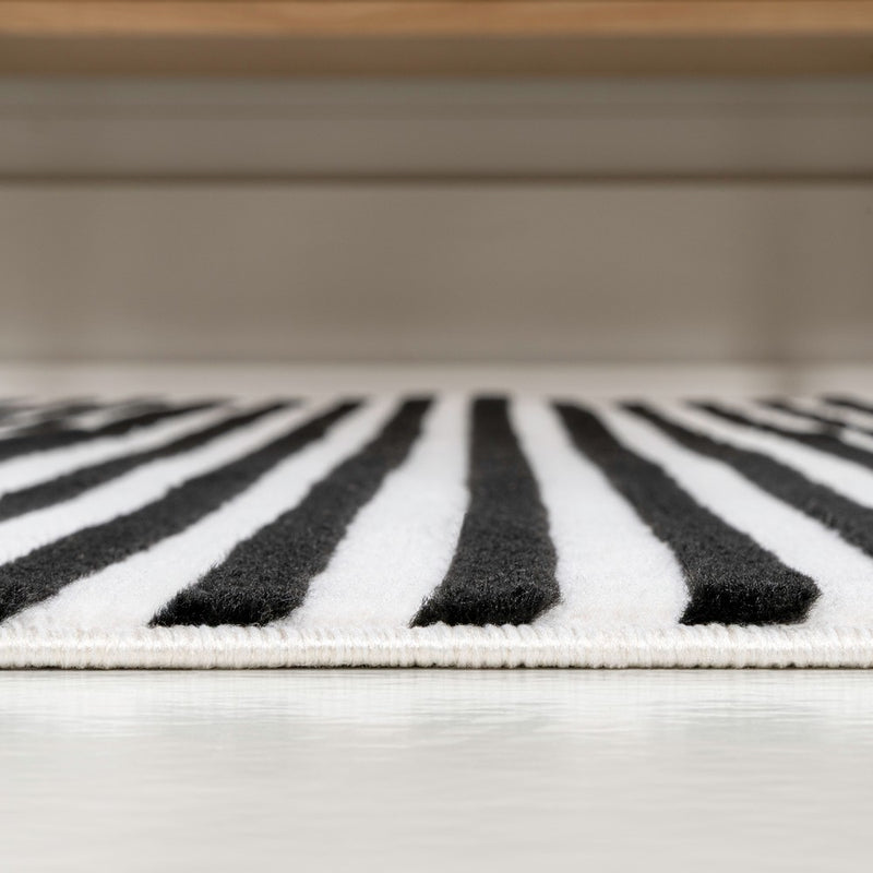Aarhus Minimalist Scandi Striped Area Rug
