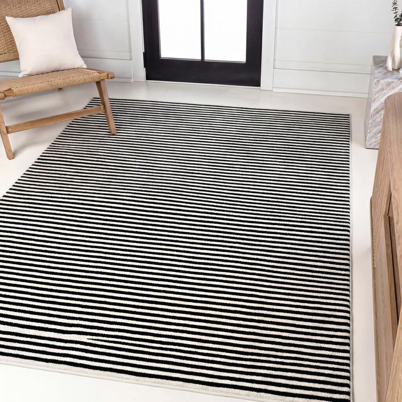 Aarhus Minimalist Scandi Striped Area Rug