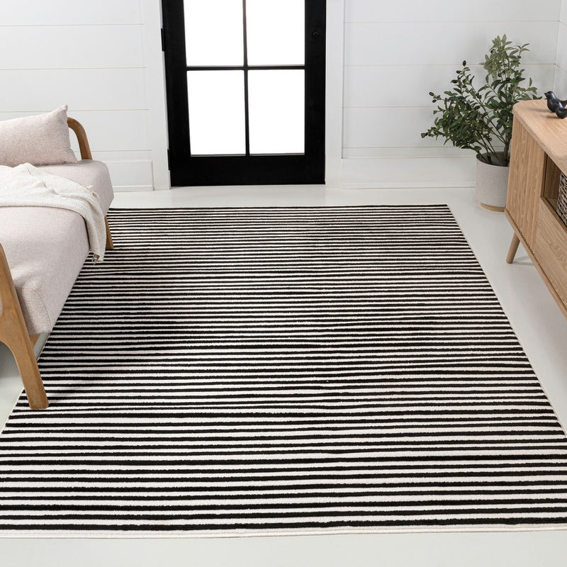 Aarhus Minimalist Scandi Striped Area Rug